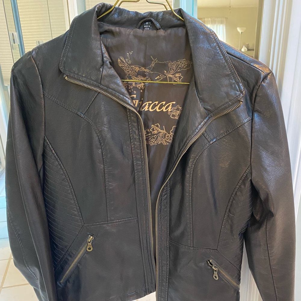 Faux leather jacket